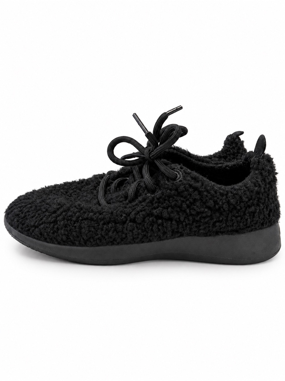 Allbirds Wool Runner Fluff Natural Black Fleece Teddy Sneakers Women W8 EU 38